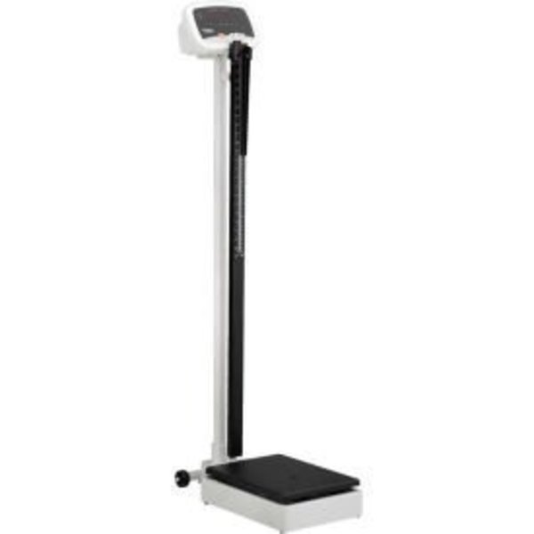 Global Equipment Global Industrial„¢ Digital Physician Scale w/ Height Rod, 600 Lb Capacity, 10-5/8"L x 14-3/4"W WH-B